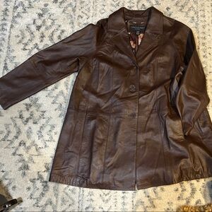 Centigrade Women's Brown Leather Jacket Sz XL NWOT